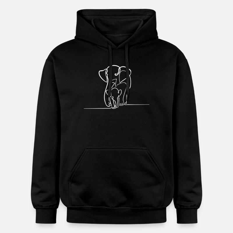 éléphants - Sweat à capuche Softstyle® Gildan Unisexe - noir