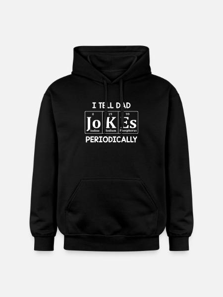 I Tell Dad Jokes Periodically - Gildan Unisex Softstyle® Midweight Hoodie - black