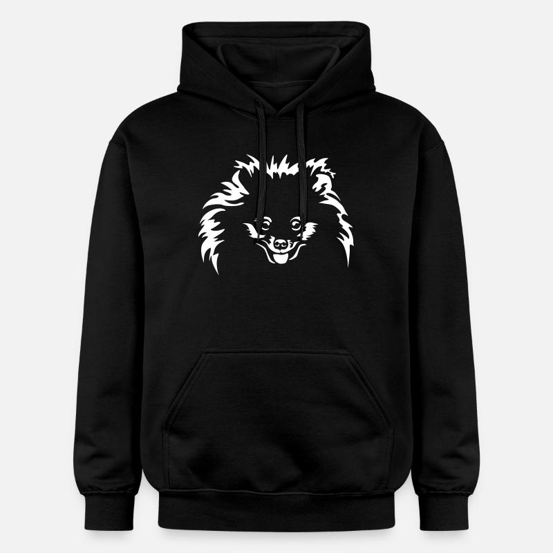 Zwergspitz Head « Black Edition » - Sweat à capuche Softstyle® Gildan Unisexe - noir