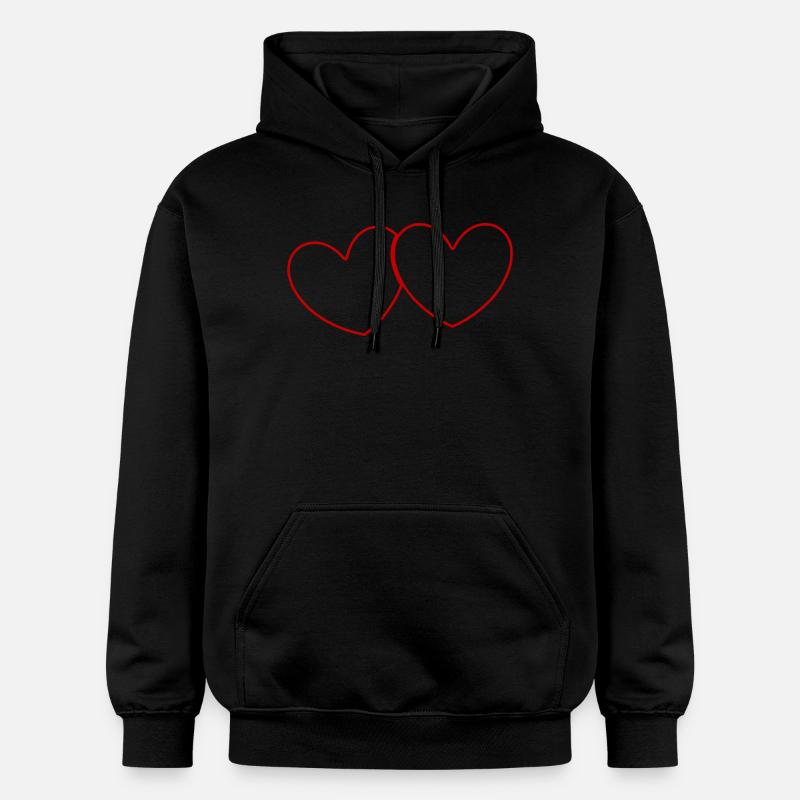Saint-Valentin, Saint-Valentin, Saint-Valentin - Sweat à capuche Softstyle® Gildan Unisexe - noir