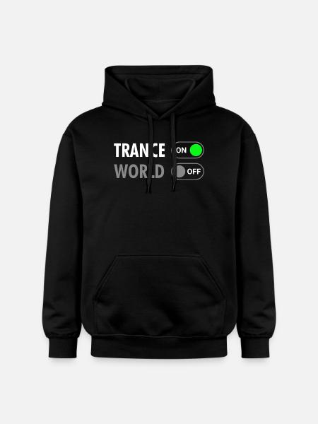 Trance On World Off - Rave Style - Gildan Unisex Softstyle® Midweight Hoodie - black