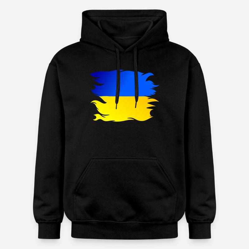 Drapeau de l’Ukraine Drapeau - Sweat à capuche Softstyle® Gildan Unisexe - noir