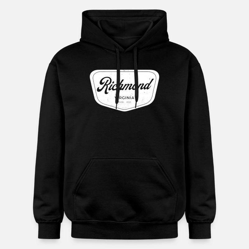 Emblème en écriture Richmond, Virginie - Sweat à capuche Softstyle® Gildan Unisexe - noir