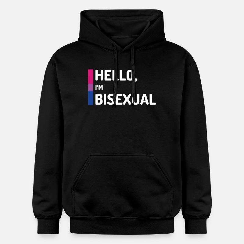 Hallo, ich bin bisexuell - Gildan Unisex Softstyle® Midweight Hoodie - Schwarz