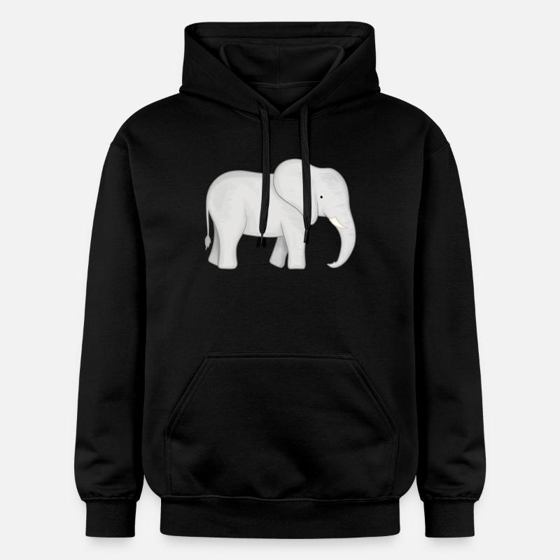 Bébé éléphant - Sweat à capuche Softstyle® Gildan Unisexe - noir