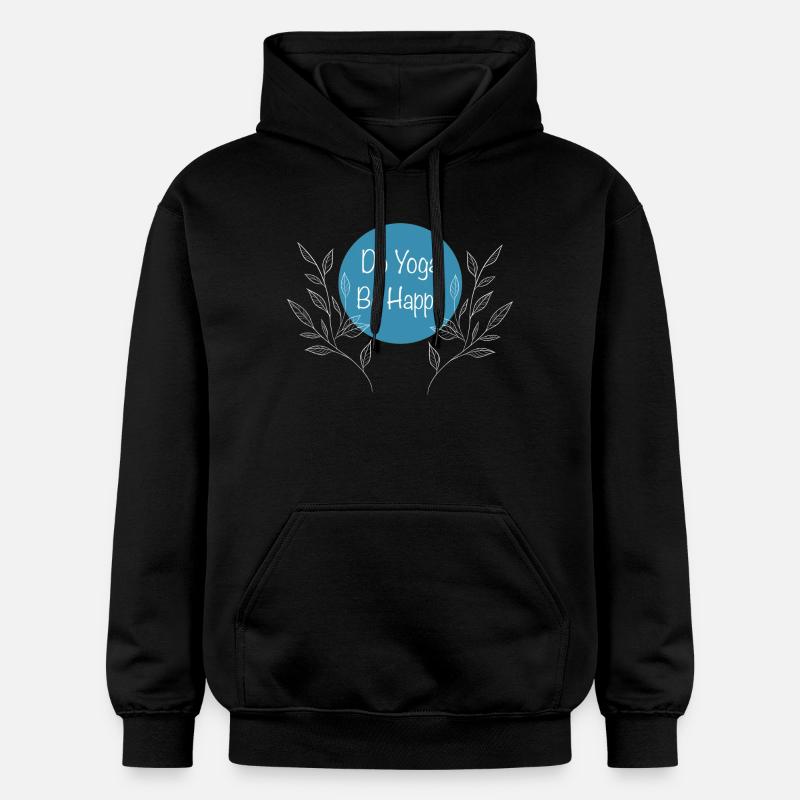 Yoga Dicton Be Happy Circle - Sweat à capuche Softstyle® Gildan Unisexe - noir