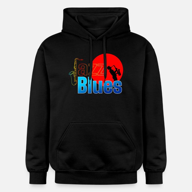 AMATEURS DE JAZZ BLUES - Sweat à capuche Softstyle® Gildan Unisexe - noir