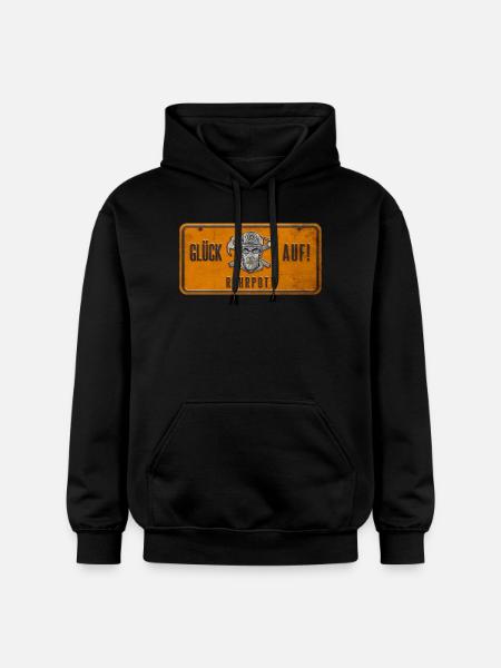 Glück auf Ruhrpott Schild - Gildan Unisex Softstyle® Midweight Hoodie - Schwarz