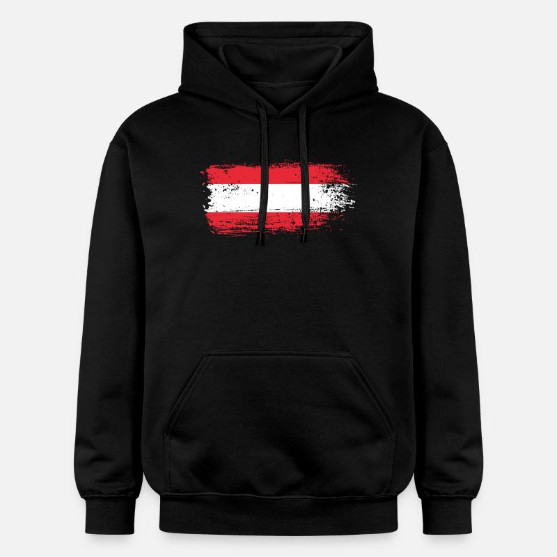 Drapeau autrichien - Sweat à capuche Softstyle® Gildan Unisexe - noir