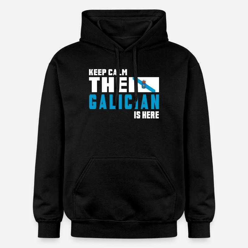 Drapeaux de Galice Keep Calm - Sweat à capuche Softstyle® Gildan Unisexe - noir
