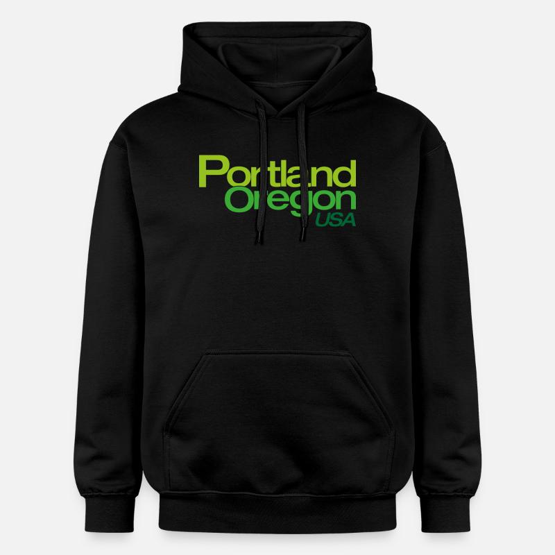 Portland Gradient City Logo - Sweat à capuche Softstyle® Gildan Unisexe - noir