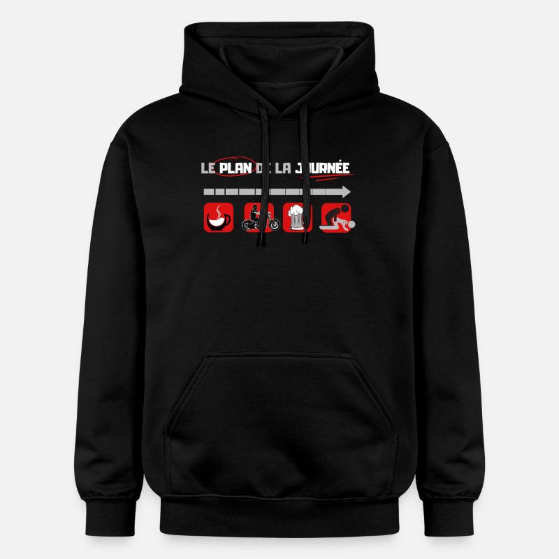 Plan du jour - Sweat à capuche Softstyle® Gildan Unisexe - noir