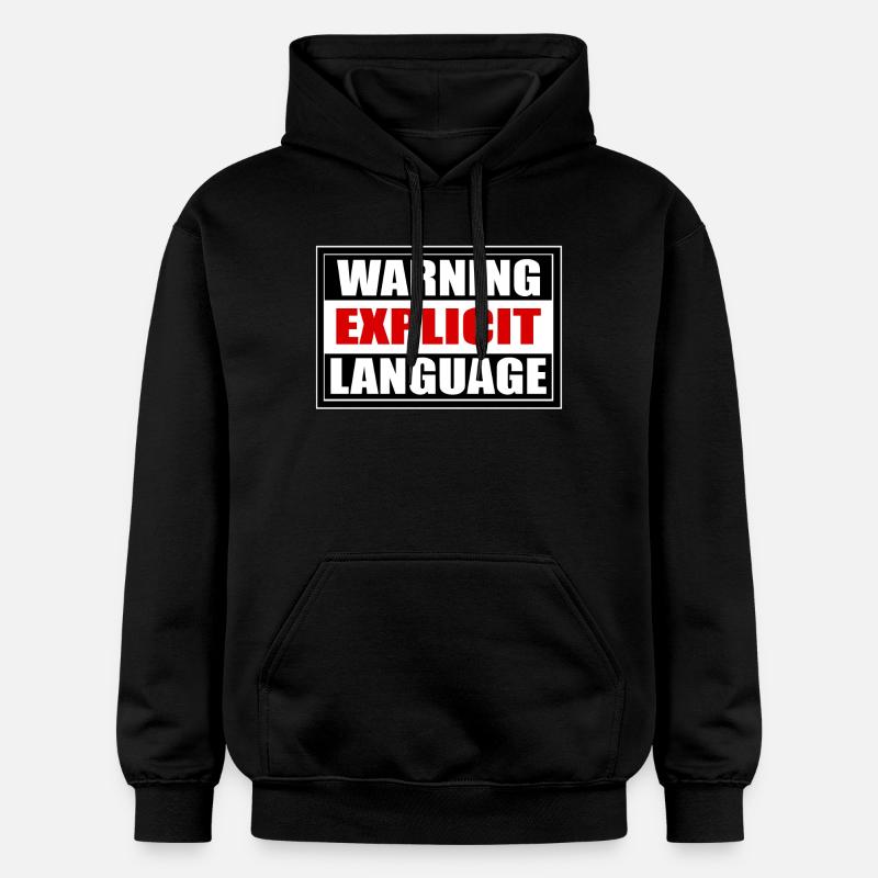 Attention langage grossier - Sweat à capuche Softstyle® Gildan Unisexe - noir