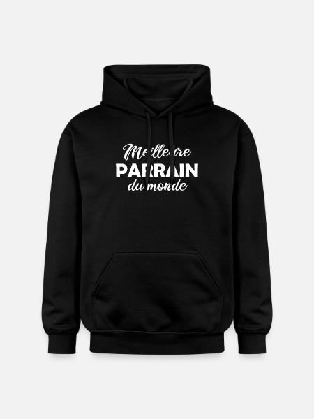 Meilleur Parrain du Monde - Sweat à capuche Softstyle® Gildan Unisexe - noir