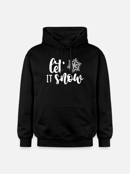 Winter Snowflake Script Typografie - Gildan Unisex Softstyle® Midweight Hoodie - Schwarz