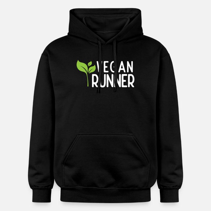 Coureur végétalien - Sweat à capuche Softstyle® Gildan Unisexe - noir