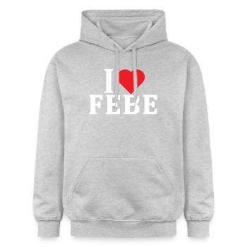 T-Shirt Ich liebe Phoebe T-Shirt Geschenkidee - Gildan Unisex Softstyle® Midweight Hoodie - Hellgrau meliert - Vorne - Liana (172cm) & Jaron (178cm)
