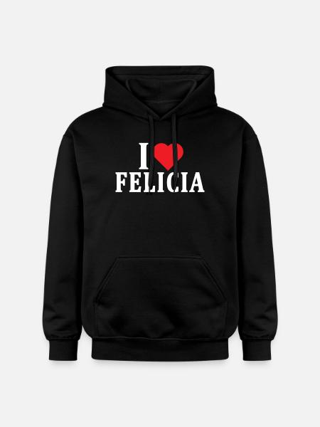 t-shirt Jag älskar Felicia t-shirt presentidé - Gildan luvtröja unisex Softstyle® Midweight - svart