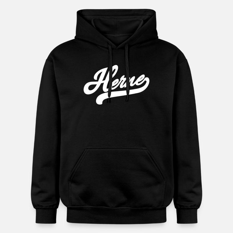 Herne Rétro - Sweat à capuche Softstyle® Gildan Unisexe - noir
