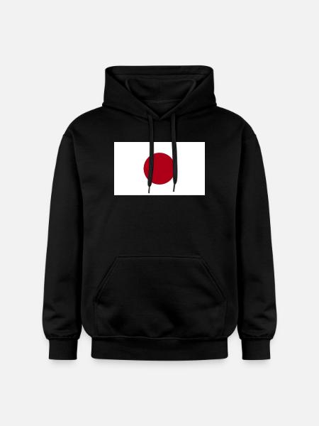 Japan National Flag - Gildan Unisex Softstyle® Midweight Hoodie - black