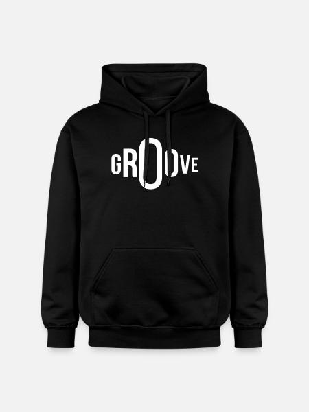 groove, groover, music fan - Gildan Unisex Softstyle® Midweight Hoodie - black