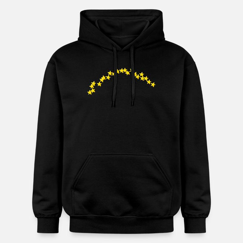 Demi-cercle Stararc petites étoiles 3D - Sweat à capuche Softstyle® Gildan Unisexe - noir