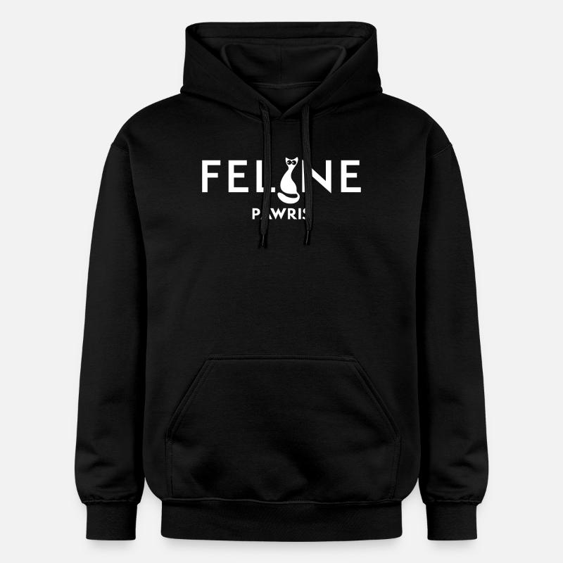 Félin(foncé) - Sweat à capuche Softstyle® Gildan Unisexe - noir
