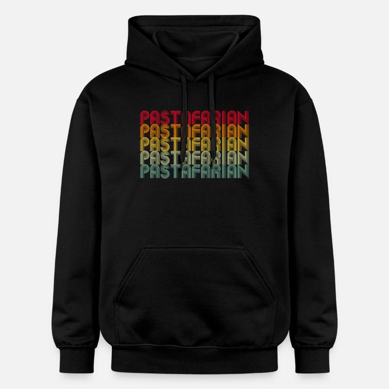 Rainbow Font Stack Pattern - Gildan Unisex Softstyle® Midweight Hoodie - black