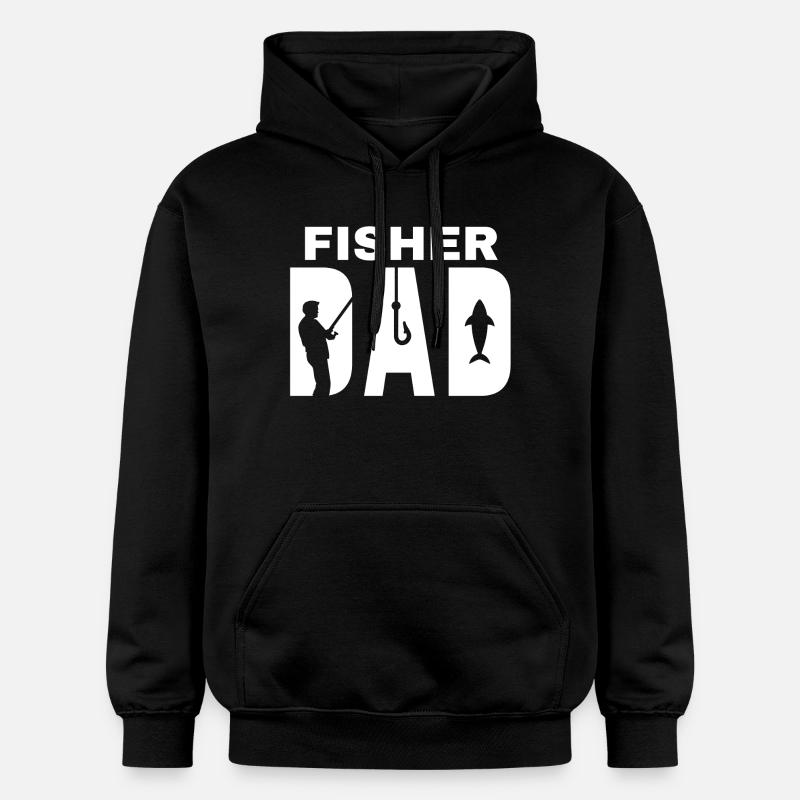 pêche, pêcheur, fan de pêche - Sweat à capuche Softstyle® Gildan Unisexe - noir
