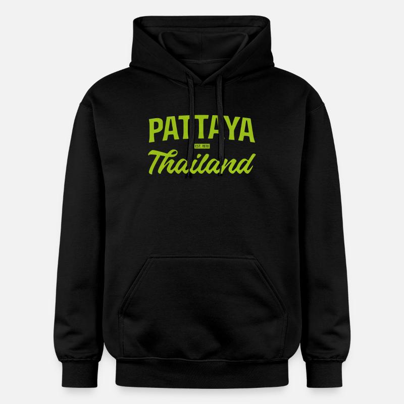 Pattaya Thaïlande LimeScript - Sweat à capuche Softstyle® Gildan Unisexe - noir