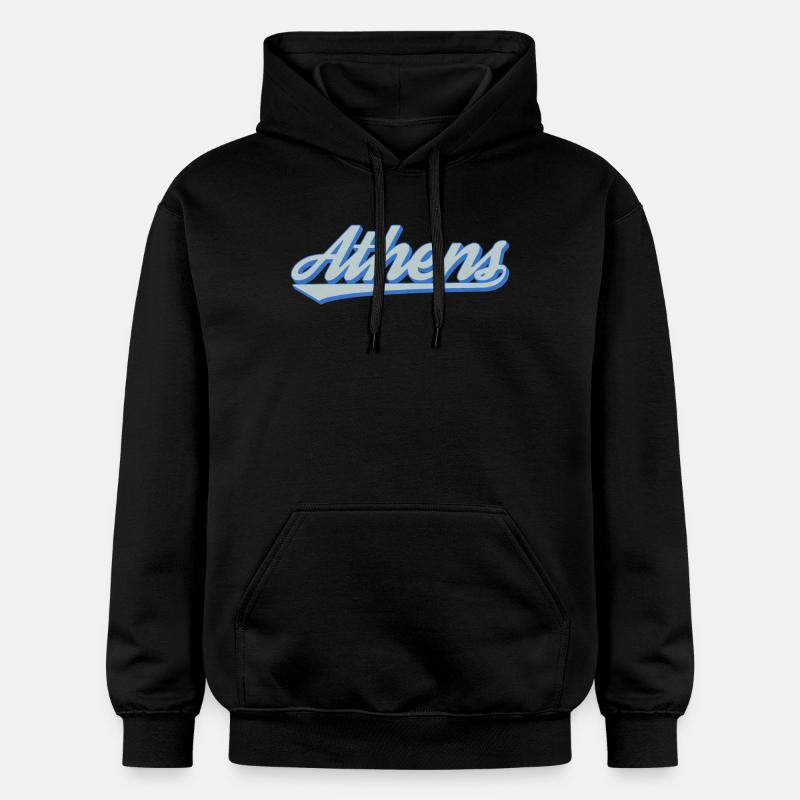 Athens Script Rétro - Sweat à capuche Softstyle® Gildan Unisexe - noir