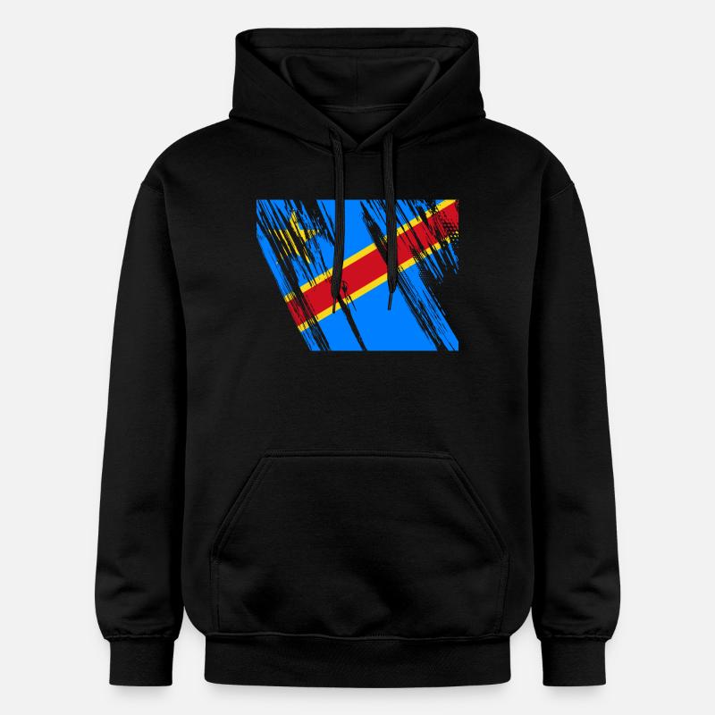 Drapeau du Congo - Sweat à capuche Softstyle® Gildan Unisexe - noir