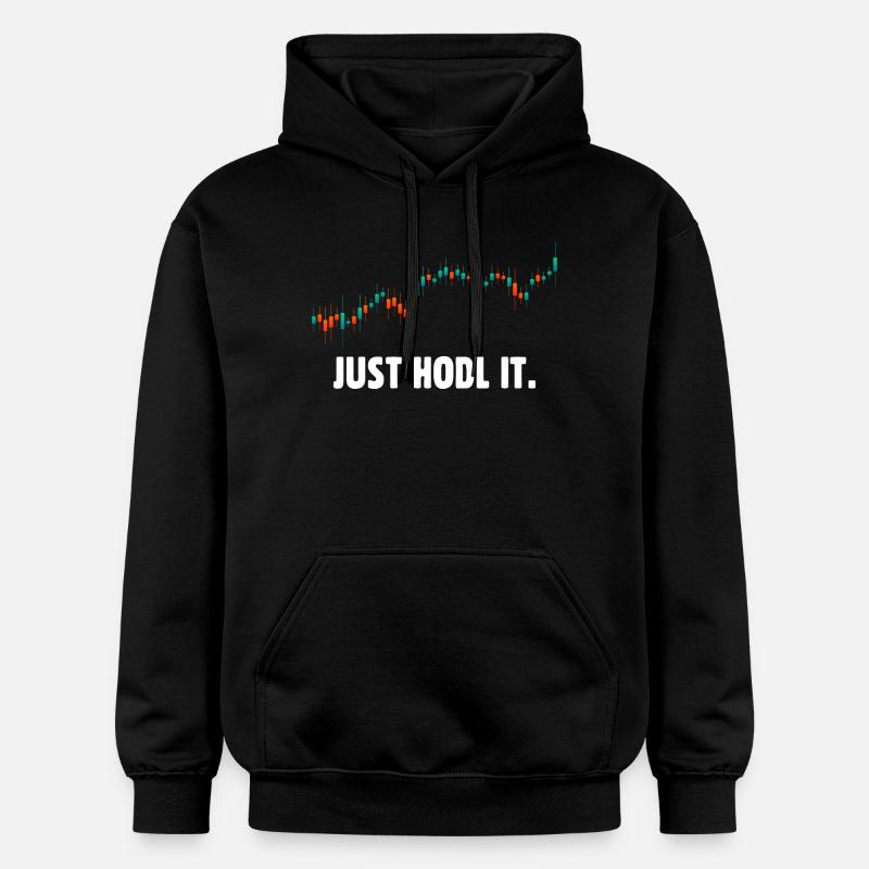 Just hold it bitcoin - Sweat à capuche Softstyle® Gildan Unisexe - noir