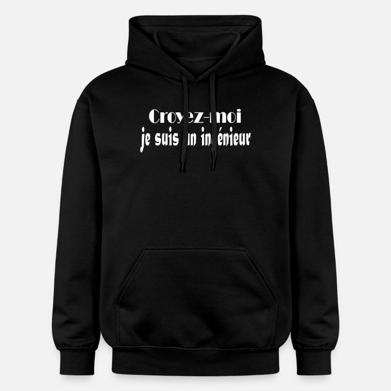 croyez-moi je suis un ingénieur - Sweat à capuche Softstyle® Gildan Unisexe - noir