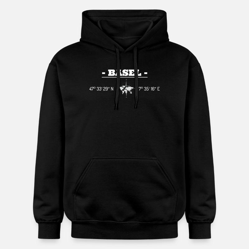 Coordinates Basel - Gildan Unisex Softstyle® Midweight Hoodie - black