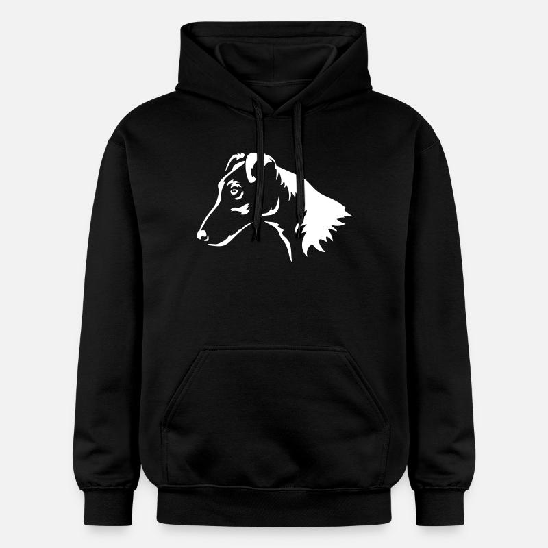 Foxterrier Kopf "Black Edition" - Gildan Unisex Softstyle® Midweight Hoodie - Schwarz