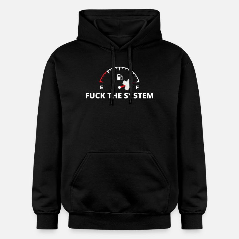 Impression anti-système de la jauge rebelle - Sweat à capuche Softstyle® Gildan Unisexe - noir
