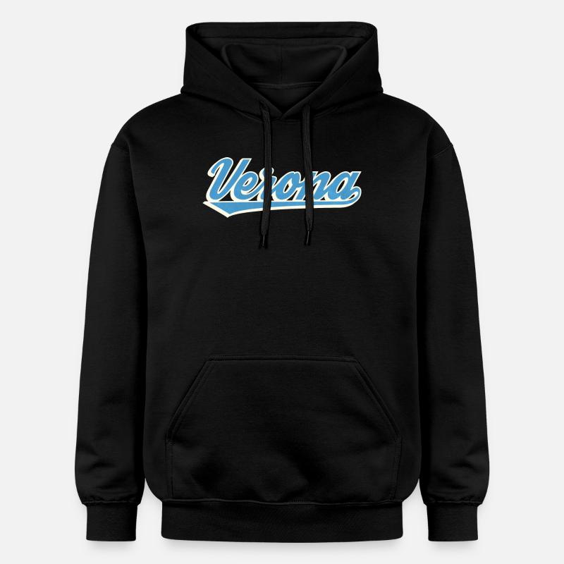 Logo Vérone Blue Script - Sweat à capuche Softstyle® Gildan Unisexe - noir