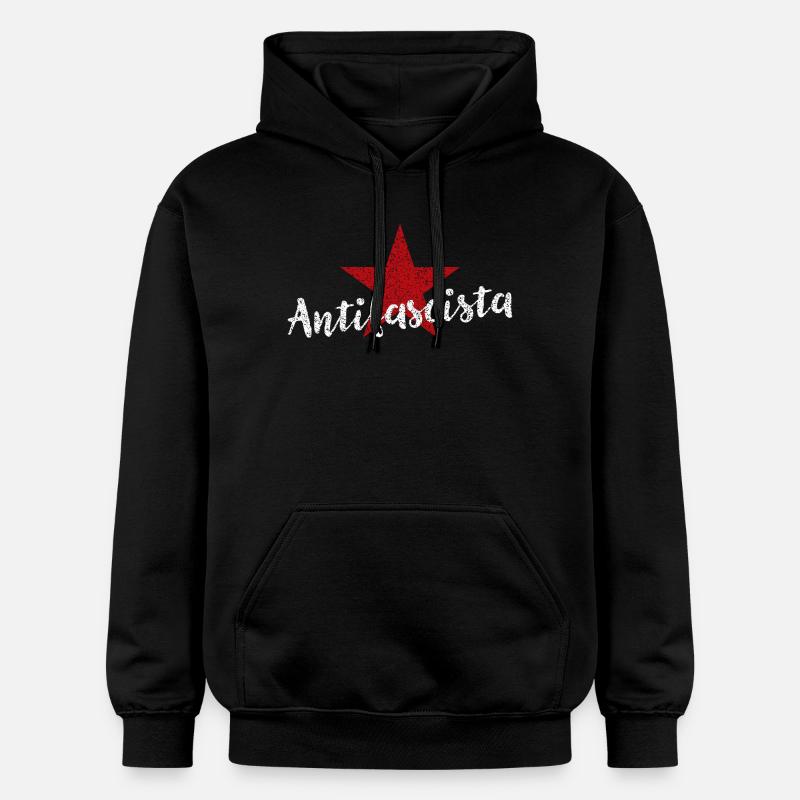 Antifasciste - Sweat à capuche Softstyle® Gildan Unisexe - noir