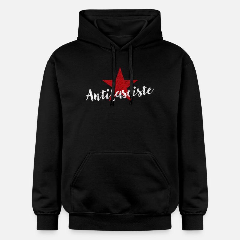 Antifasciste - Sweat à capuche Softstyle® Gildan Unisexe - noir