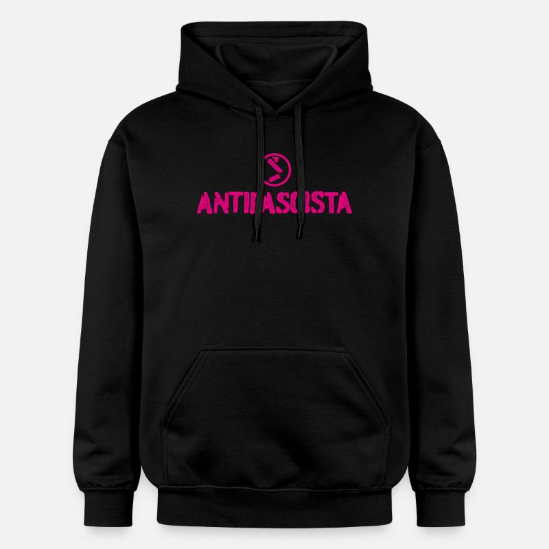 Antifasciste - Sweat à capuche Softstyle® Gildan Unisexe - noir