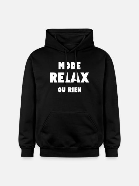 Mode relax ou rien - Sweat à capuche Softstyle® Gildan Unisexe - noir