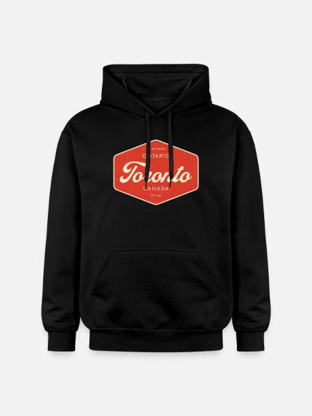 Toronto Retro Sign - Gildan Unisex Softstyle® Midweight Hoodie - black
