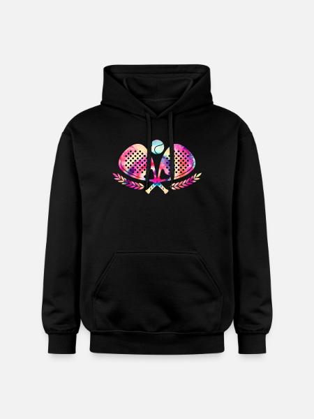 Padel Tennis Tie Dyed - Gildan Unisex Softstyle® Midweight Hoodie - black