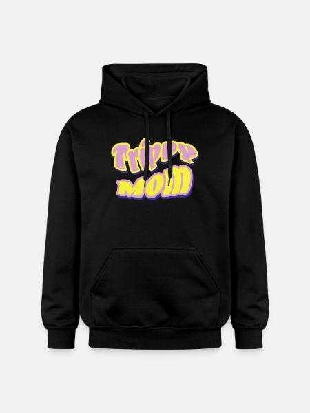 Trippy Mom Psychedelic Rock - Gildan Unisex Softstyle® Midweight Hoodie - black