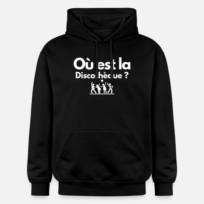 discothèque, boite de nuit, DJ - Sweat à capuche Softstyle® Gildan Unisexe - noir