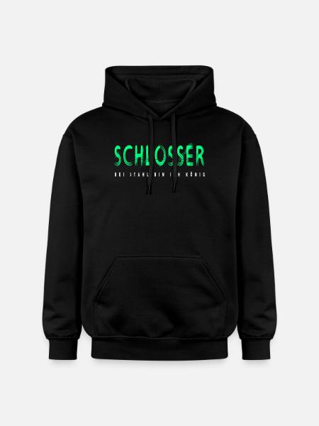 Schlosser Handwerker Design - Gildan Unisex Softstyle® Midweight Hoodie - Schwarz