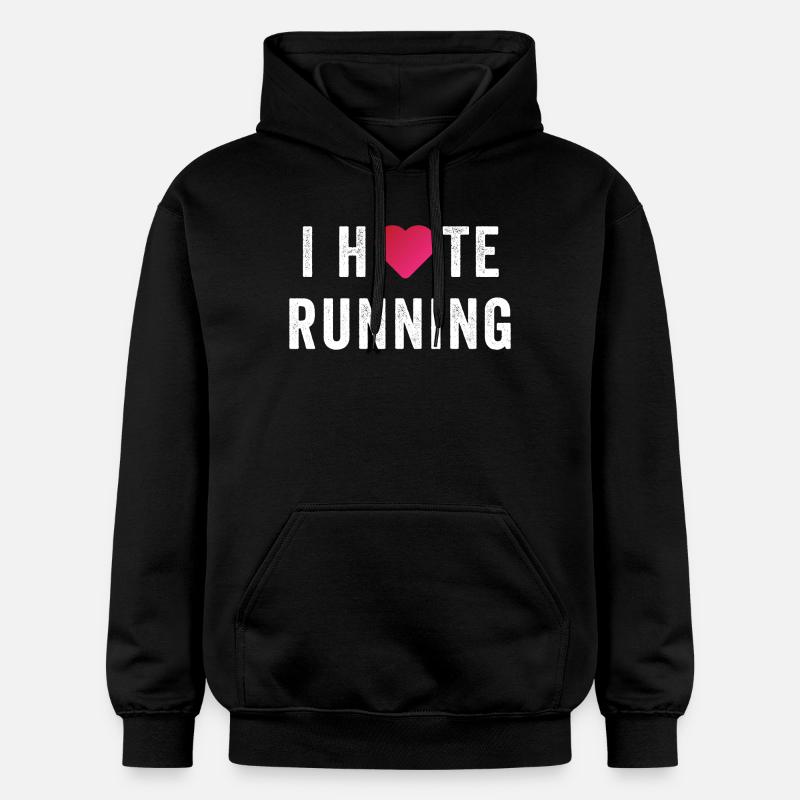 J’aime/déteste courir - Sweat à capuche Softstyle® Gildan Unisexe - noir