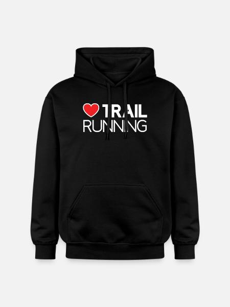 Ich liebe Trailrunning - Gildan Unisex Softstyle® Midweight Hoodie - Schwarz