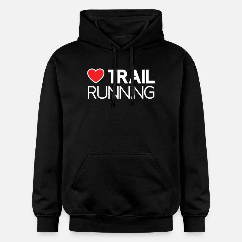 J’adore le trail running - Sweat à capuche Softstyle® Gildan Unisexe - noir
